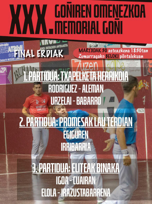 Memorial Goñi 2022 / Cartel semifinales
